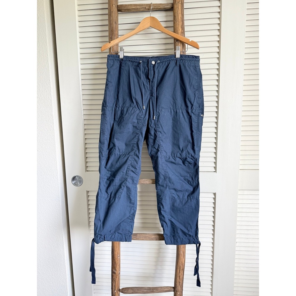 Lauren Active Ralph Lauren Navy Blue‎ Cargo Pants Drawstring Tie Hem Womens 10